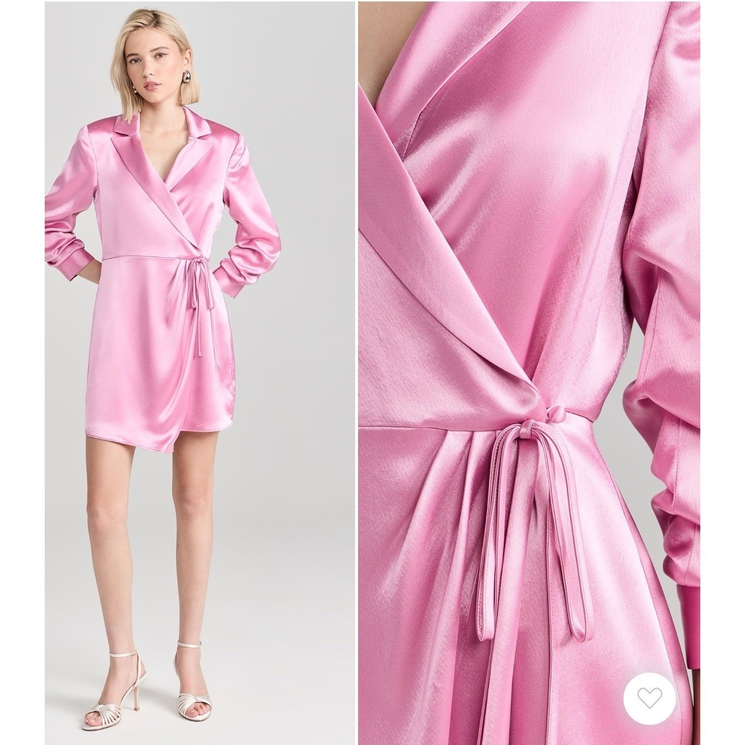 New! Cinq A Sept Sabina Satin Mini Dress In Pink Sz 0 $465